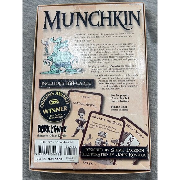 Munchkin Card Game Steve Jackson Games 1st Printing 2014 - Picture 2 of 4